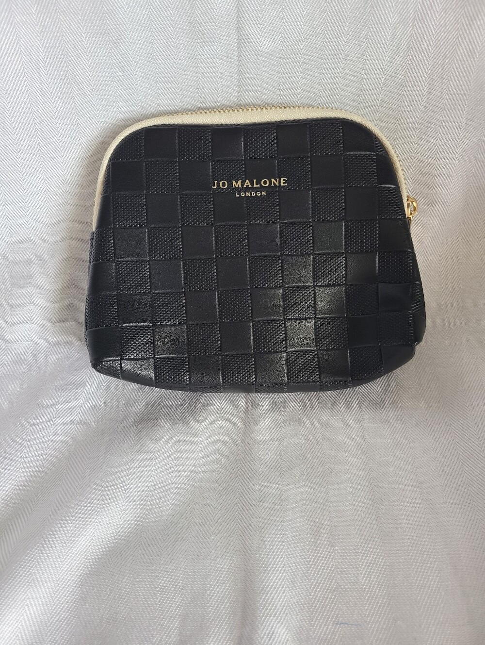 Jo Malone Black Checker Cosmetic Pouch with Cream Trim